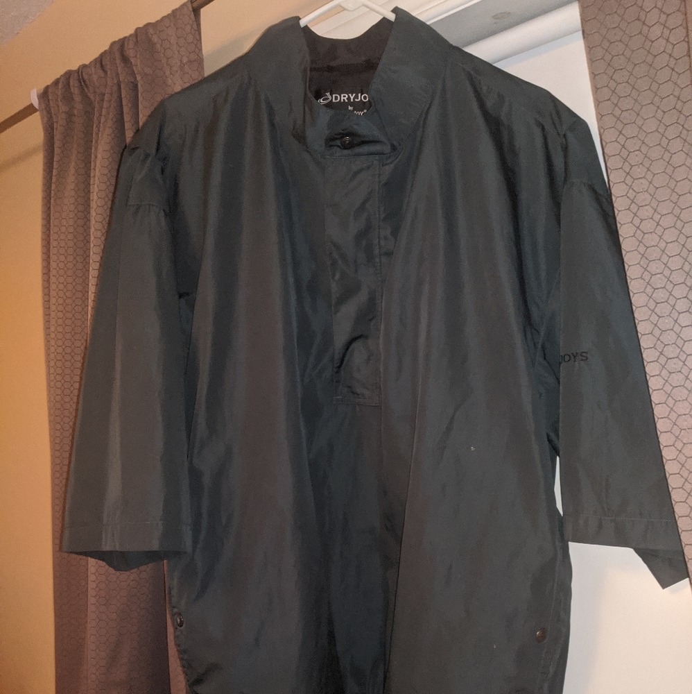 Footjoy Pullover Mens XL DryJoys Black Half Zip Short Sleeve Windbreaker Golf